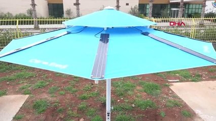 ANTALYA Plaj şemsiyeleri elektrik üretecek