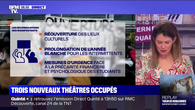 Trois nouveaux théâtres sont occupés par des intermittents pour demander la réouverture des lieux culturels