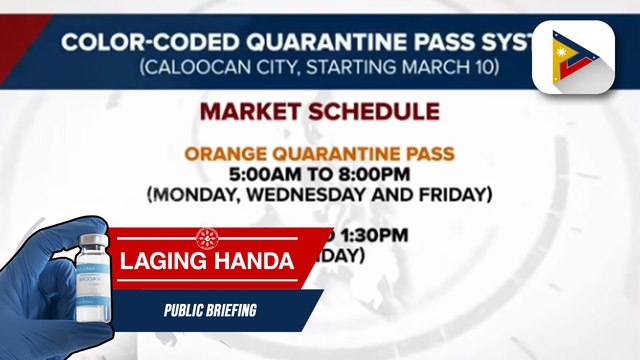 Laging Handa | Color-coded quarantine pass system, muling ipatutupad ng Caloocan City LGU