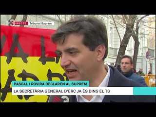 Españolistas increpan a Sabrià cuando hablaba con TV3