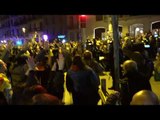 Enfrontament entre mossos i manifestants al carrer Trafalgar