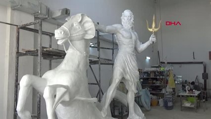 ÇANAKKALE Çanakkale'den Güney Kore'ye heykel ihracatı