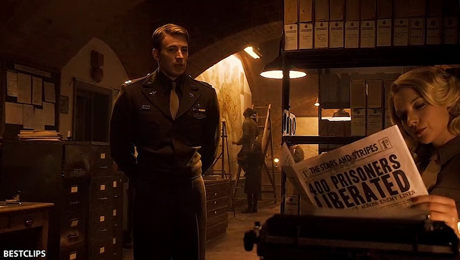Steve Rogers And Lorraine Kiss Scene Captain America The First Avenger 2011