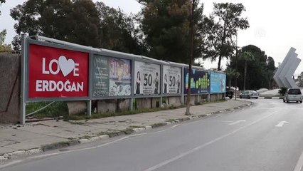 KKTC'deki reklam panolarına "Love Erdoğan" afişleri asıldı