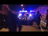 Càrrega dels mossos a l'A-7 per desallotjar manifestants