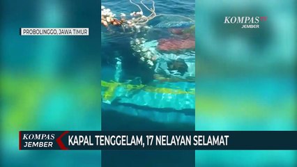 Download Video: Kapal Motor Milik Nelayan Tenggelam saat Menangkap Ikan di Selat Madura