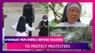 Myanmar Nun Sister Ann Rose Nu Tawng Kneels Before Soldiers To Protect Protesters, Picture Goes Viral