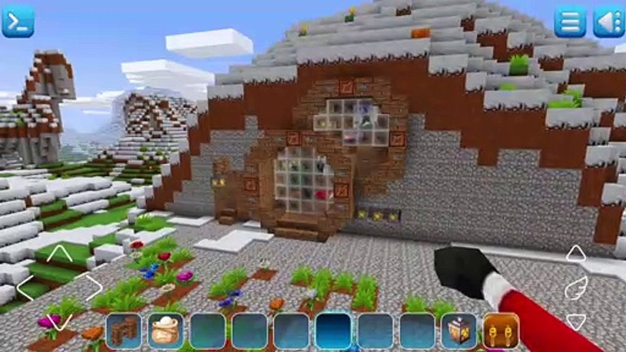 How to build a mountain house in Realmcraft Game || #minecraftfree​ game #blockcraft