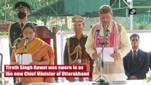 Tirath Singh Rawat takes oath as Uttarakhand CM