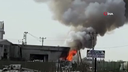Geri dönüşüm fabrikasında yangın