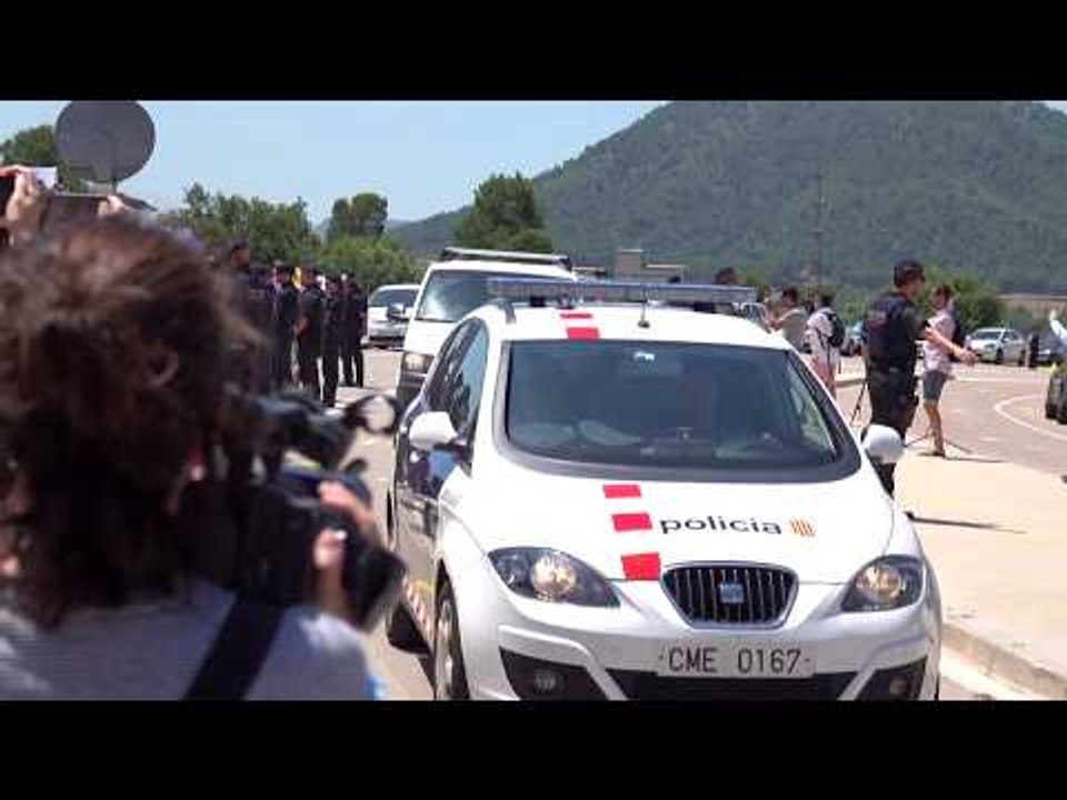 Arribada de Junqueras, Romeva i els Jordis a Lledoners