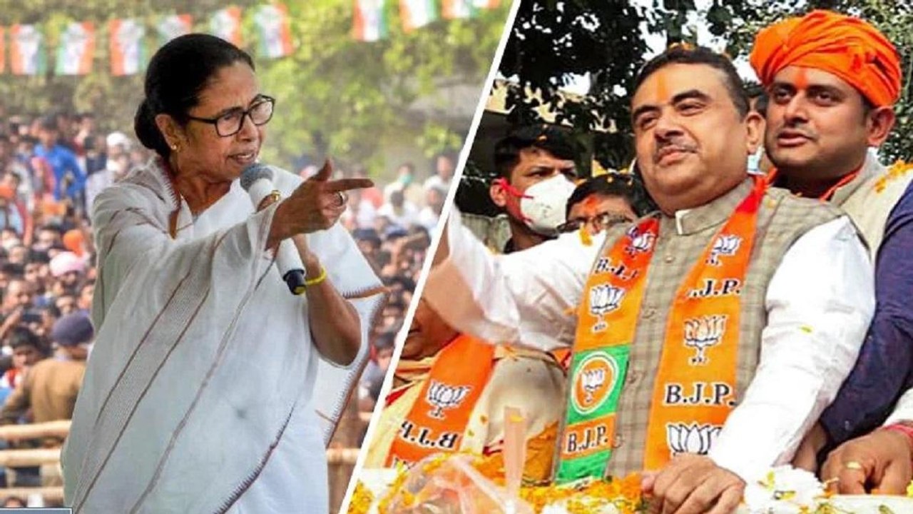 Bengal Election: Suvendu hits out at Mamata Ban...