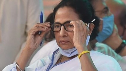 Video herunterladen: Mamata Banerjee gets injured during election campaign