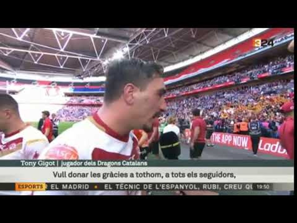Tony Gigot (Dragons Catalans): "Visca Catalunya"