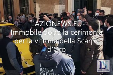 Immobile dopo la cerimonia per la vittoria della Scarpa d'Oro