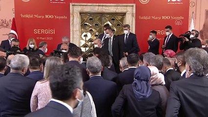 Télécharger la video: TBMM - Cumhurbaşkanı Erdoğan, '100. Yılında İstiklal Marşı Sergisi'ni gezdi