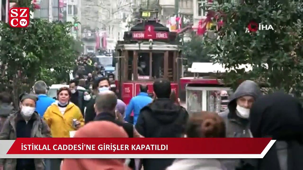 İstiklal Caddesi’nde yoğunluk, girişler kapatıldı