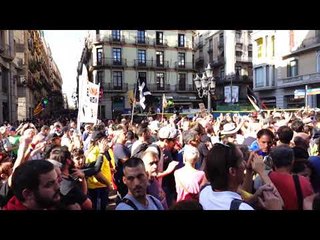 Independentistes ocupen Via Laietana