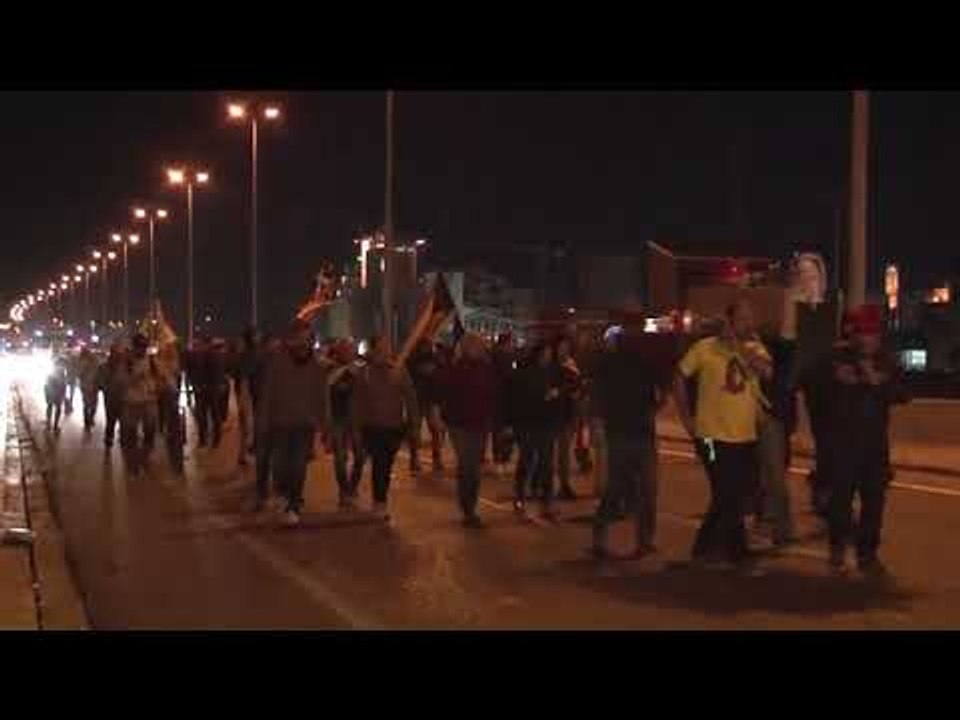 Tall de carretera convocat pels CDR, a la LL-11 a Lleida, en direcció Barcelona