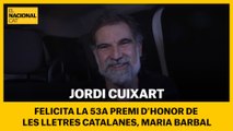 Jordi Cuixart, felicita la 53a Premi d'Honor de les Lletres Catalanes, Maria Barbal
