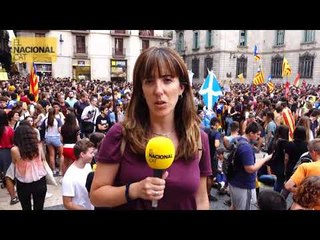 Gisela Rodríguez explica com ha transcorregut la manifestació d'estudiants