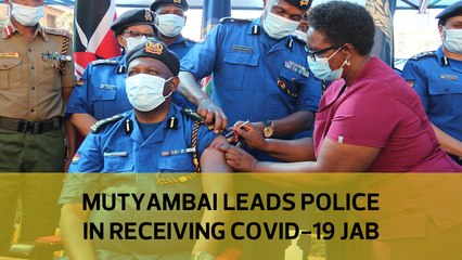 Mutyambai leads police in receiving Covid-19 jab