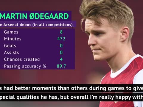 Arteta happy with Odegaard's 'phenomenal' start at Arsenal