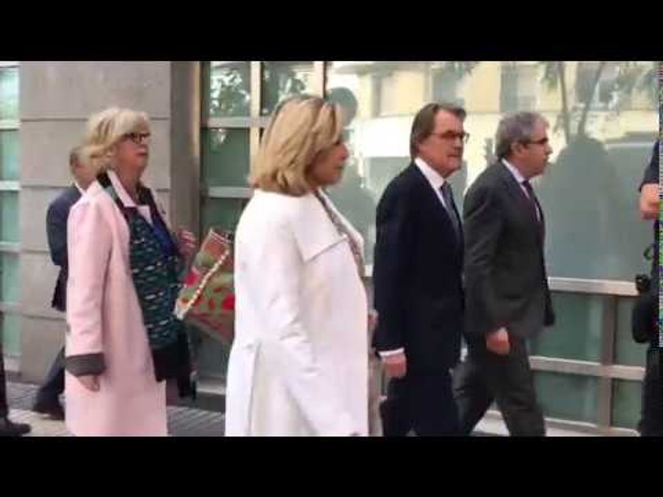 Mas, Ortega, Rigau i Homs arriben al Tribunal de Comptes