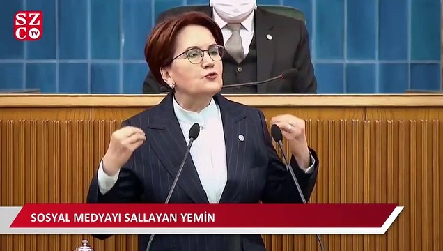 Akşener'in yemini sosyal medyayı salladı