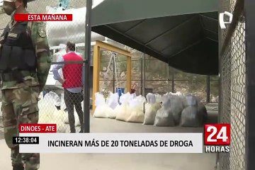 Dinoes: incineran más de 20 toneladas de droga incautada por la Policía