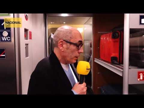 Iu-tuber, camí de Madrid, amb el president del Parlament