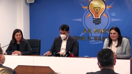 EDİRNE - Bakan Kurum, AK Parti İl Başkanlığı'nı ziyaret etti