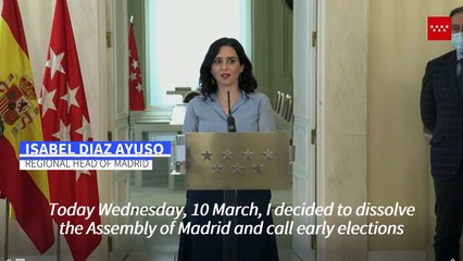 Madrid regional head calls early election on May 4
