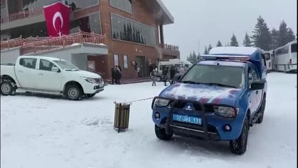 Descargar video: KASTAMONU - Ilgaz Dağı'ndaki kayak merkezlerinde Kovid-19 denetimi