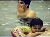 فيديو نادر: الملك فهد بن عبدالعزيز يمارس السباحة مع ابنه