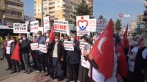 Evlat nöbetindeki aileler, 'Kahrolsun HDP ve PKK' sloganları ile yürüdü