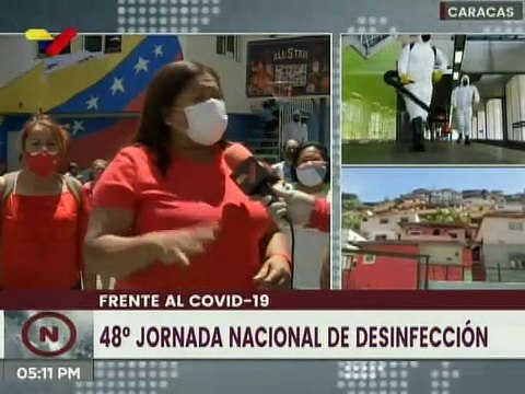 Realizan jornada de desinfección nro. 48 en la Comuna La Patria de Bolívar en parroquia El Valle de Caracas