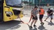 Strongman pulls 15-tonne bus in Dubai