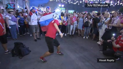 France supporters erupt in joy after Fifa World Cup final victory