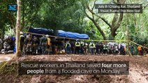 Thai cave rescue: Eight boys saved after two days of rescue efforts
