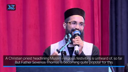 A Christian Priest delights revellers with Muslim folklore songs