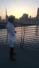 Boys jump off bridge into Dubai canal