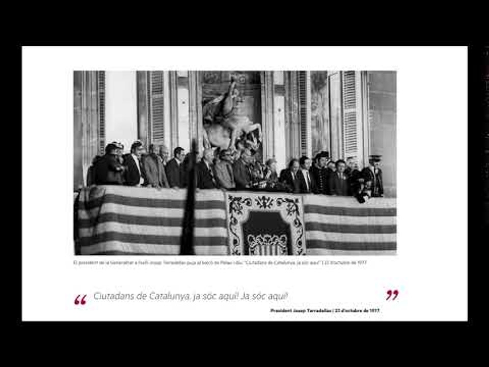 Tarradellas torna a Catalunya després de l'exili