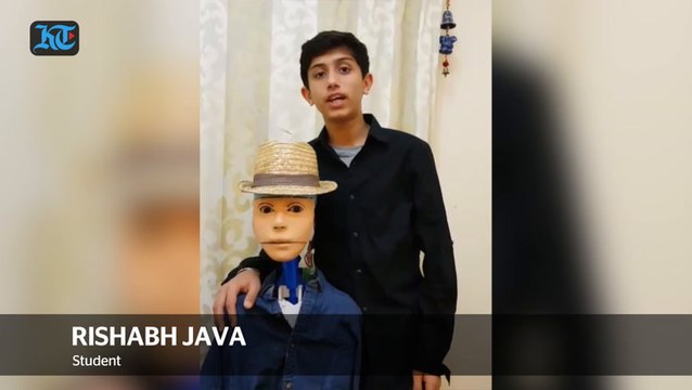 Sharjah student Rishabh Java creates a life-size 3D printed humanoid robot that speaks 7 languages