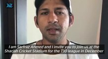 Sarfraz Ahmed and Waqar Younis invite fans to the inaugural T10 Cricket League to be held in Sharjah