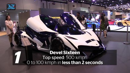 Five of the fastest cars at Dubai International Motor Show