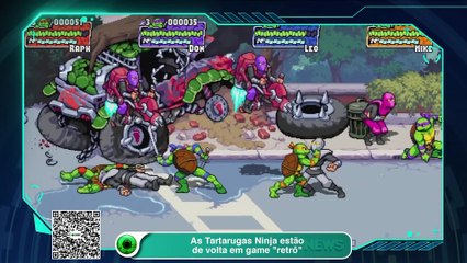 As Tartarugas Ninja estão de volta em game -retrô-