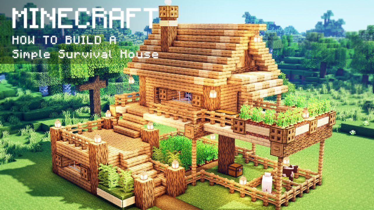 Minecraft How To Build A Simple Survival House Video Dailymotion