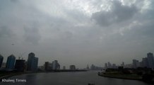 A time-lapse video of cloudy weather over Sharjah