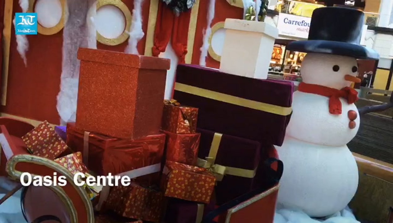 Christmas decorations across shopping malls in Dubai